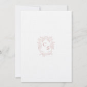 Rococo rose pâle Faire-part de mariage à thème (Dos)