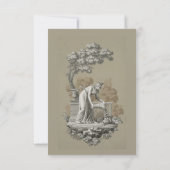 Rococo sierlijke bloemenbruiloft uitnodiging (Achterkant)