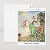 Rococo sprookje prinses horseback briefkaart (Voorkant / Achterkant)