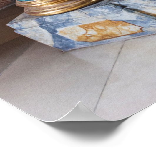 Rococo-Style Library Interior Poster (Hoek)