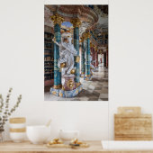 Rococo-Style Library Interior Poster (Keuken)