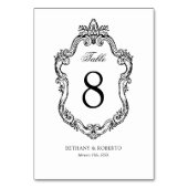 Rococo Trouwfeest in Vintage Stijl Kaart (Achterkant)
