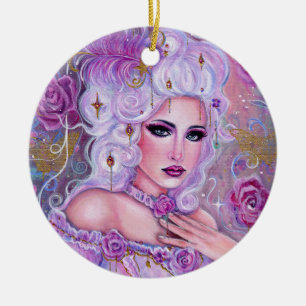 Rococo valentijns-fantasie kunst door Renee Lavoie Keramisch Ornament