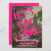 Rococo verjaardagsfeestje Marie Antoinette Bold Pi Kaart (Voorkant / Achterkant)