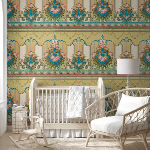 Rococo Versailles Frieze Barok Bloemen Motieven Behang