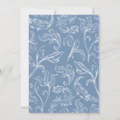 Rococo Vintage Bleu Poussiéreux Save The Date (Dos)