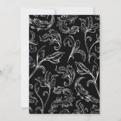 Rococo Vintage Monogram Huwelijk Kaart (Achterkant)