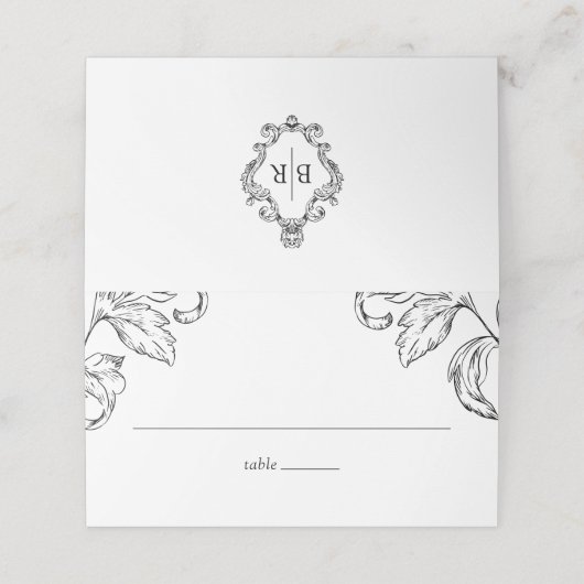 Rococo Vintage Wedding RSVP (Buitenkant ongevouwen)