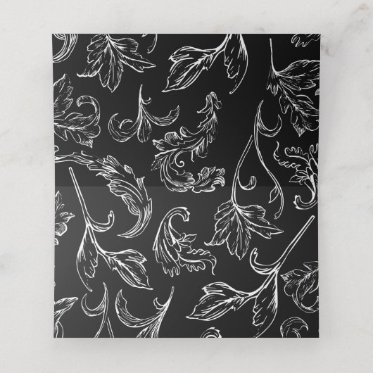 Rococo Vintage Wedding RSVP (Binnenkant ongevouwen)