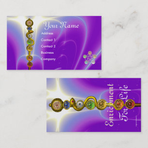 ROD ASCLEPIUS,7 CHAKRA'S, YOGA INSTRUCTEUR Paarse Visitekaartje