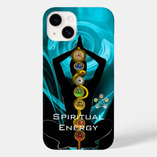 ROD ASCLEPIUS,7 CHAKRAS YOGA LOTUS POSE Blue Case-Mate iPhone 14 Hoesje