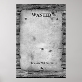 "Rod-reeks" Maak je eigen "Gezocht Poster" Poster