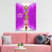 ROD VAN ASCLEPIUS 7 CHAKRAS, YOGA, SPIRITUELE ENER CANVAS AFDRUK (Insitu (Woonkamer))