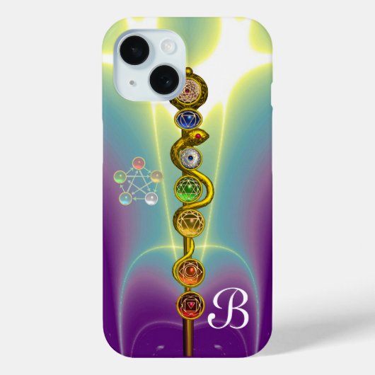 ROD VAN ASCLEPIUS 7 CHAKRAS, YOGA, SPIRITUELE ENER Case-Mate iPhone CASE (Achterkant)