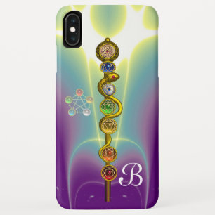 ROD VAN ASCLEPIUS 7 CHAKRAS, YOGA, SPIRITUELE ENER iPhone XS MAX HOESJE