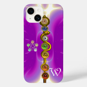 ROD VAN ASCLEPIUS 7 CHAKRAS, YOGA, SPIRITUELE ENER Case-Mate iPhone 14 HOESJE