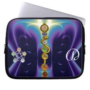ROD VAN ASCLEPIUS 7 CHAKRAS, YOGA, SPIRITUELE ENER LAPTOP SLEEVE