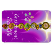 ROD VAN ASCLEPIUS 7 CHAKRAS, YOGA, SPIRITUELE ENER MAGNEET (Horizontaal)