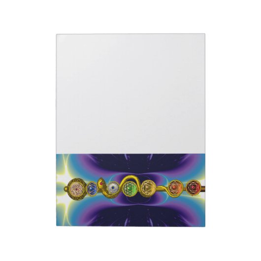 ROD VAN ASCLEPIUS 7 CHAKRAS, YOGA, SPIRITUELE ENER NOTITIEBLOK (Gedraaid)