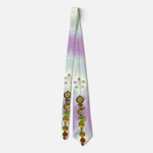 ROD VAN ASCLEPIUS 7 CHAKRAS, YOGA, SPIRITUELE ENER STROPDAS (Achterkant)