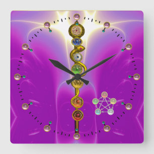 ROD VAN ASCLEPIUS 7 CHAKRAS, YOGA, SPIRITUELE ENER VIERKANTE KLOK