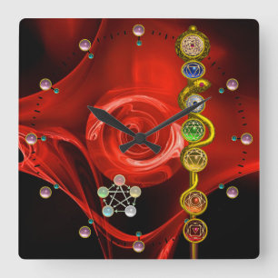 ROD VAN ASCLEPIUS 7 CHAKRAS, YOGA, SPIRITUELE ENER VIERKANTE KLOK