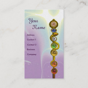 ROD VAN ASCLEPIUS,7 CHAKRAS,YOGA,SPIRITUELE ENERGI VISITEKAARTJE