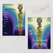 ROD VAN ASCLEPIUS,7 CHAKRAS,YOGA,SPIRITUELE ENERGI VISITEKAARTJE (Voorkant / Achterkant)
