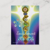 ROD VAN ASCLEPIUS,7 CHAKRAS,YOGA,SPIRITUELE ENERGI VISITEKAARTJE (Achterkant)