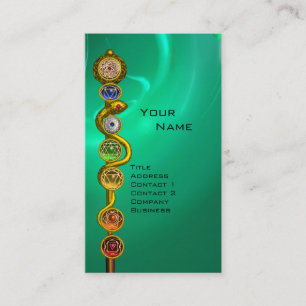 ROD VAN ASCLEPIUS,7 CHAKRAS,YOGA,SPIRITUELE ENERGI VISITEKAARTJE