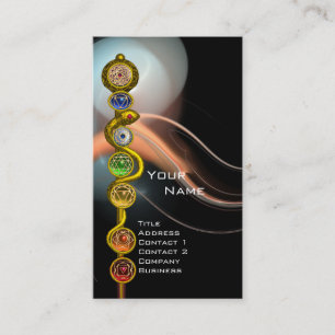 ROD VAN ASCLEPIUS,7 CHAKRAS,YOGA,SPIRITUELE ENERGI VISITEKAARTJE