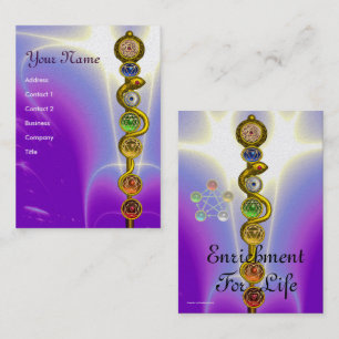 ROD VAN ASCLEPIUS,7 CHAKRAS,YOGA,SPIRITUELE ENERGI VISITEKAARTJE