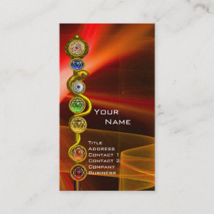 ROD VAN ASCLEPIUS,7 CHAKRAS,YOGA,SPIRITUELE ENERGI VISITEKAARTJE