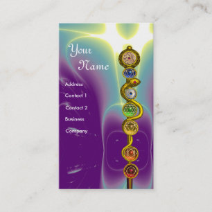ROD VAN ASCLEPIUS,7 CHAKRAS,YOGA,SPIRITUELE ENERGI VISITEKAARTJE