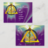 ROD VAN ASCLEPIUS DENTIST DENTISTRY MONOGRAM VISITEKAARTJE (Voorkant / Achterkant)