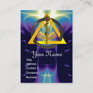 ROD VAN ASCLEPIUS DENTIST DENTISTRY MONOGRAM VISITEKAARTJE