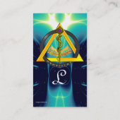 ROD VAN ASCLEPIUS DENTIST DENTISTRY MONOGRAM VISITEKAARTJE (Achterkant)