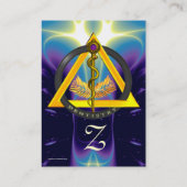 ROD VAN ASCLEPIUS DENTIST DENTISTRY MONOGRAM VISITEKAARTJE (Achterkant)