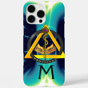 ROD VAN ASCLEPIUS DENTISTRIE MONOGRAM, blauw iPhone 16 Pro Max Hoesje