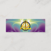 ROD VAN ASCLEPIUS DENTISTRY GOLD METALLIC MINI VISITEKAARTJE (Achterkant)