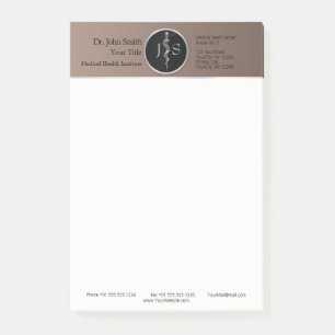 Rod van Asclepius Medical Silver Noble Classy Post-it® Notes