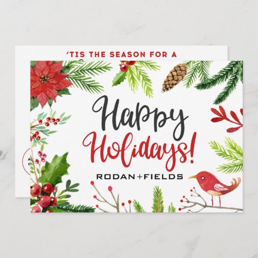 Rodan and Fields Prettige Feestdagen Kaarten (Voorkant / Achterkant)