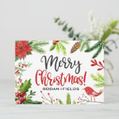 Rodan en Fields kerst krabben Kaarten af (Staand voorkant)