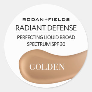 Rodan en Fields Radiant Defense Stickers Golden