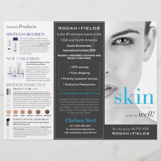 Rodan en Fields Tri-Fold Brochure (Voorkant)