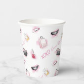 Roddel meisje make-up patroon papieren bekers (Voorkant)