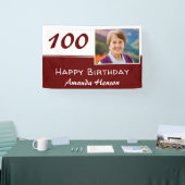 Rode 100e verluetdag feest foto achtergrond spandoek (Beurs)