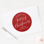 Rode aangepaste kerst stickers (Envelop)