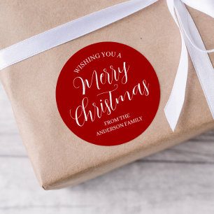 Rode aangepaste kerst stickers