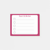 Rode Aangepaste lijst om te doen Sticky Post-it® Notes (Voorkant)